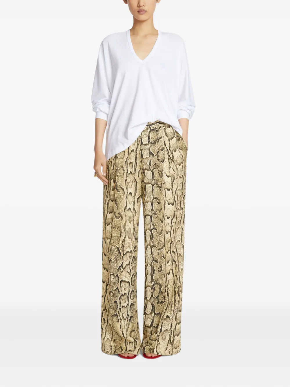 Shop Dries Van Noten Cotton T-shirt In White