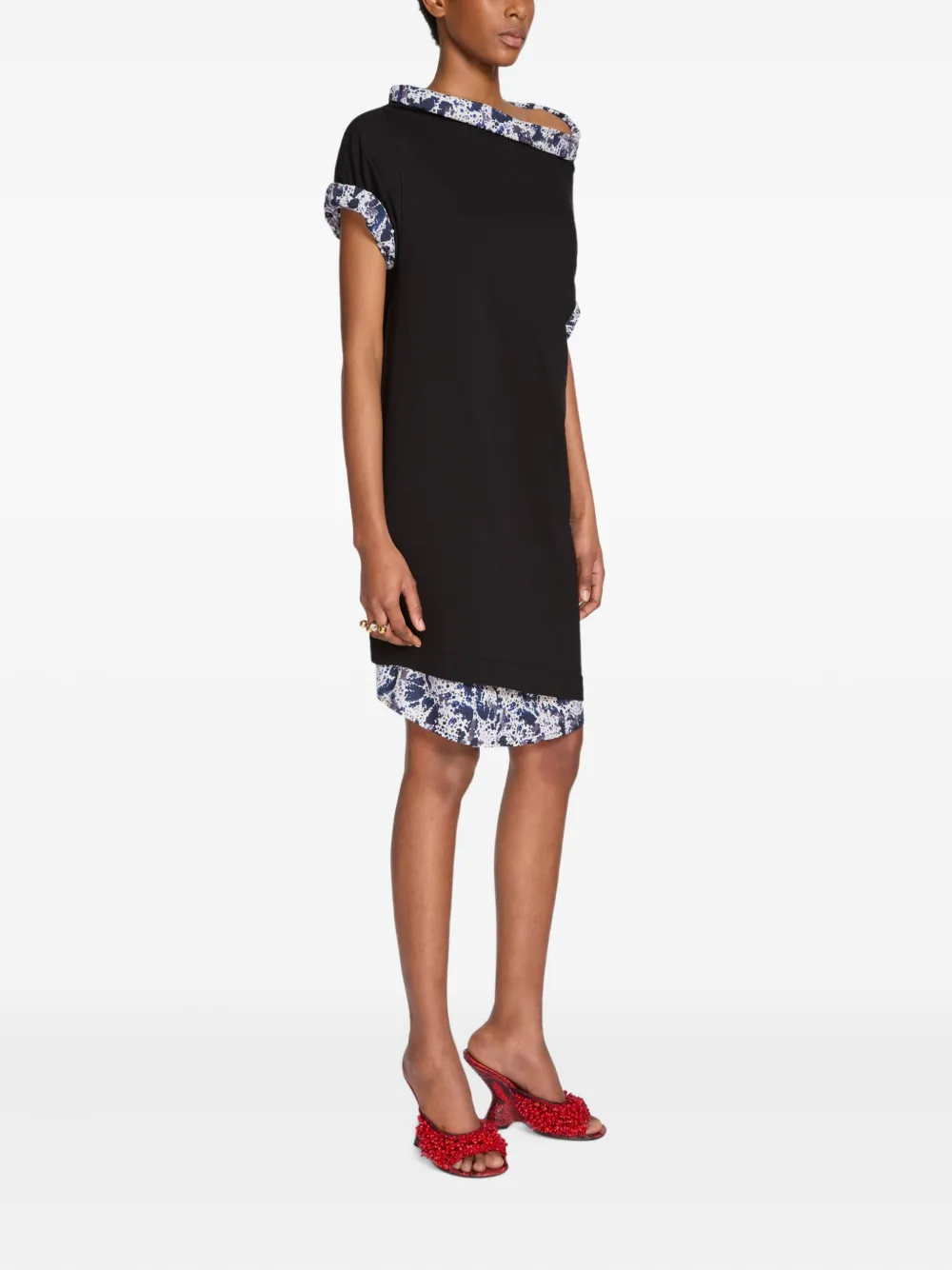 DRIES VAN NOTEN Gelaagde mini-jurk Zwart