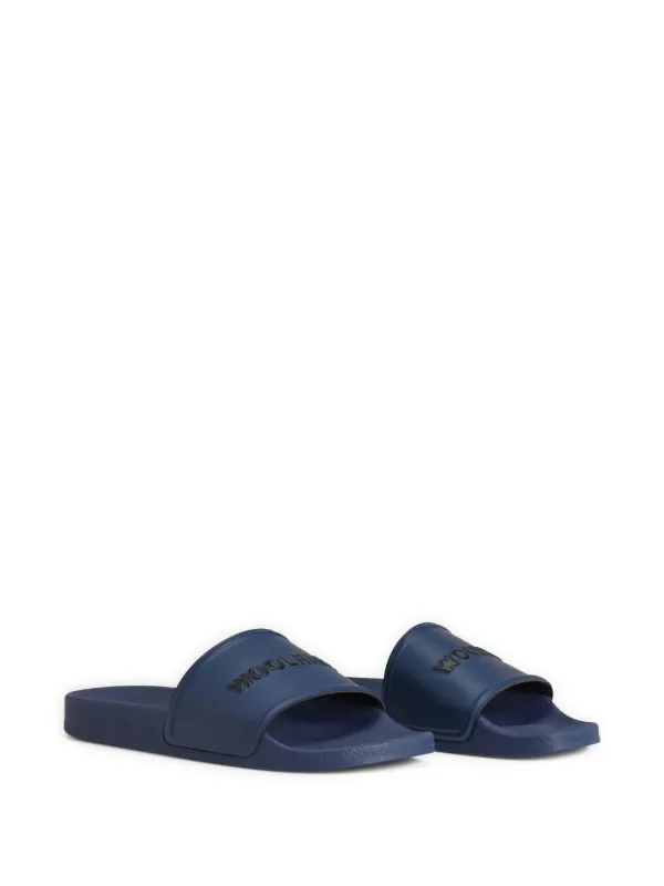 【送料&関税込】Woolrich Slide Sandal With Logo Woolrich logo-embossed Slides | Blue | FARFETCH JO