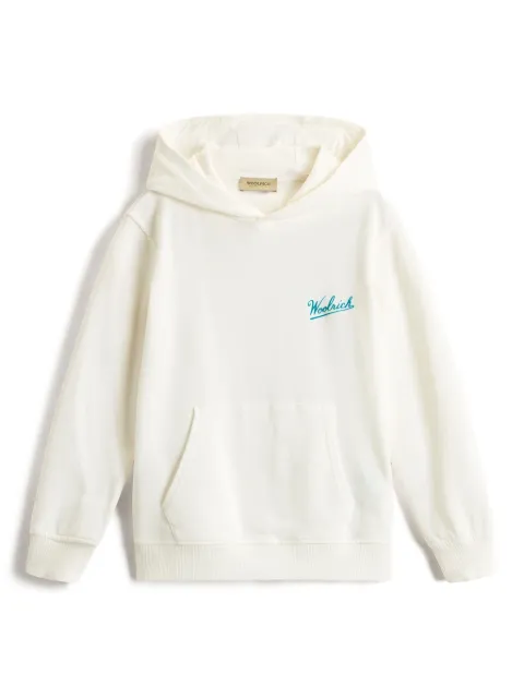 Woolrich flocked-logo hoodie