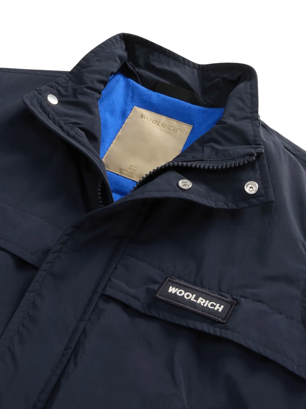 Woolrich Taslan gewatteerd jack Blauw