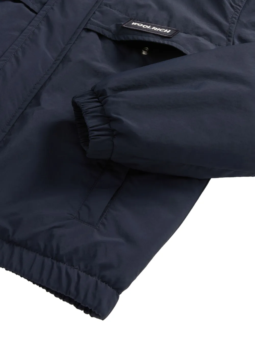 Woolrich Taslan gewatteerd jack Blauw