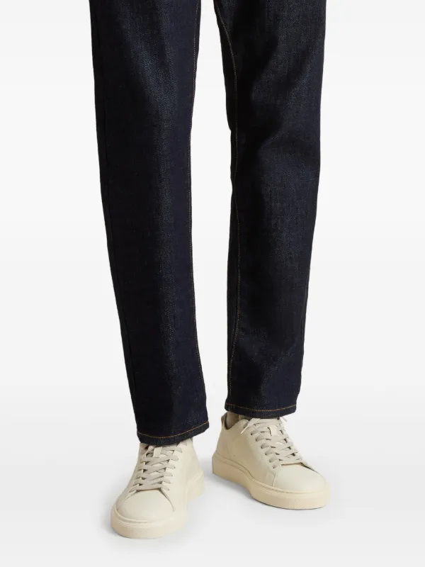 【送料&関税込】Woolrich cloud Court Sneaker Men's Cloud Court Sneakers in Tumbled Leather blue | Woolrich US
