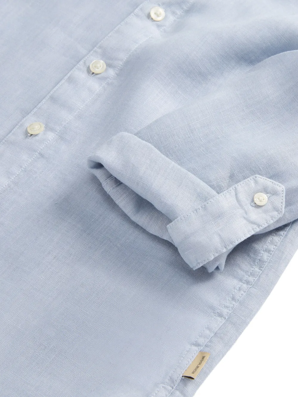Woolrich Shirt met bandkraag Blauw