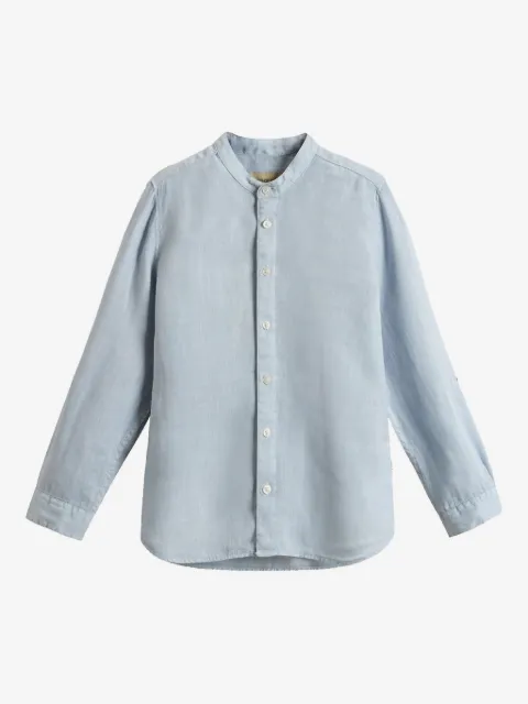 Woolrich Kids band-collar shirt