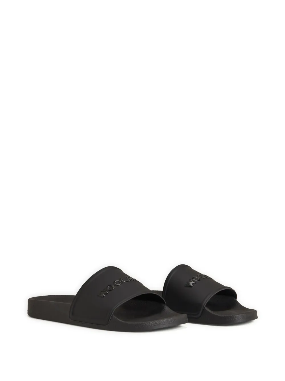 Woolrich logo-embossed slides Black