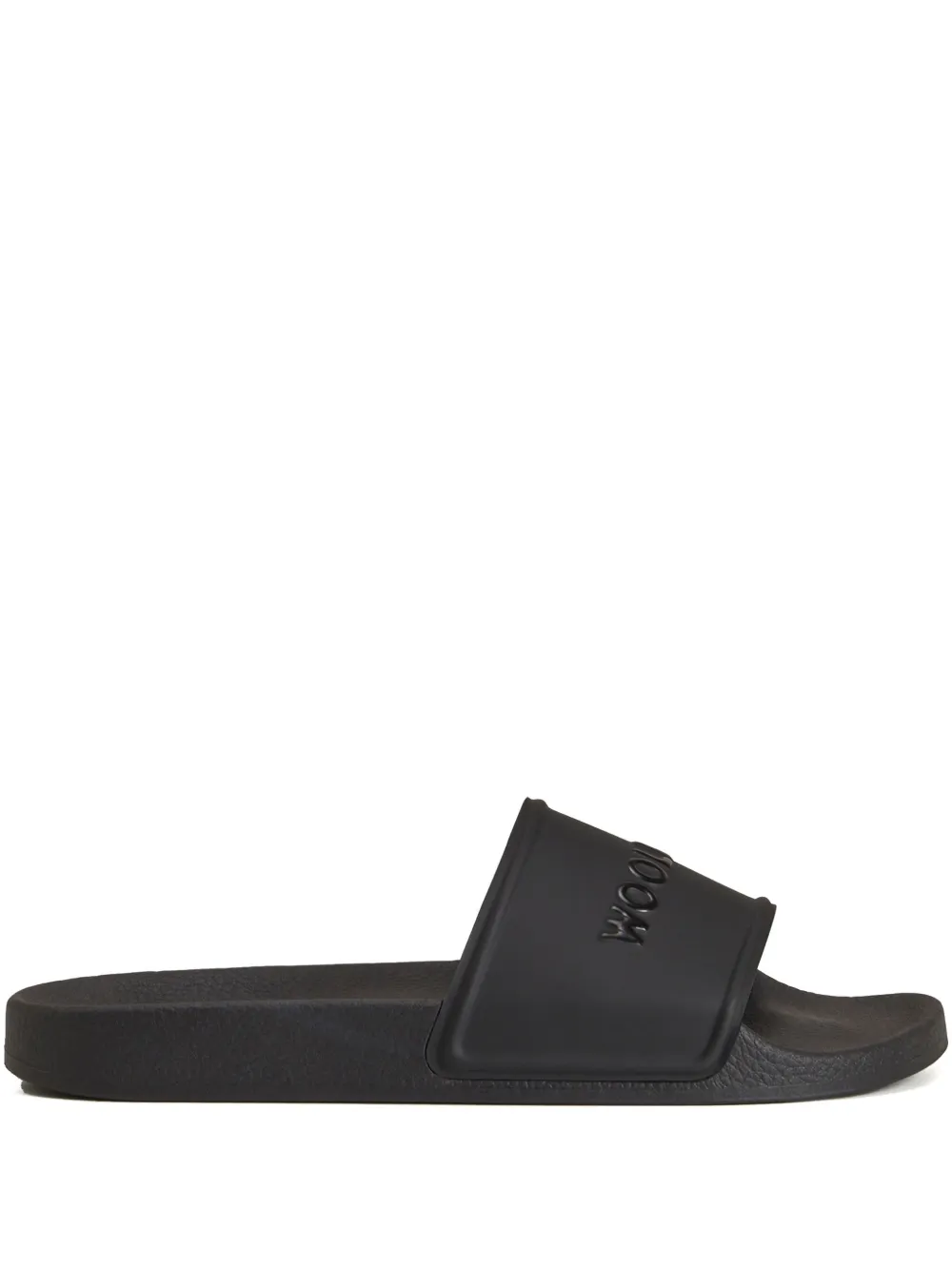 Woolrich logo-embossed slides Black