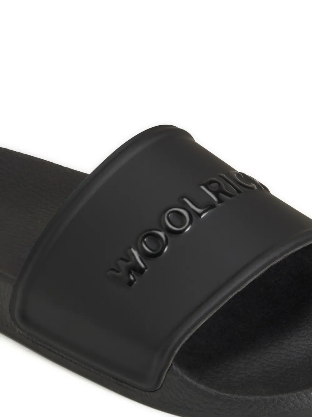 Woolrich logo-embossed slides Black