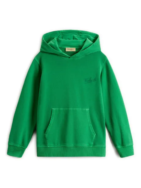 Woolrich flocked-logo hoodie