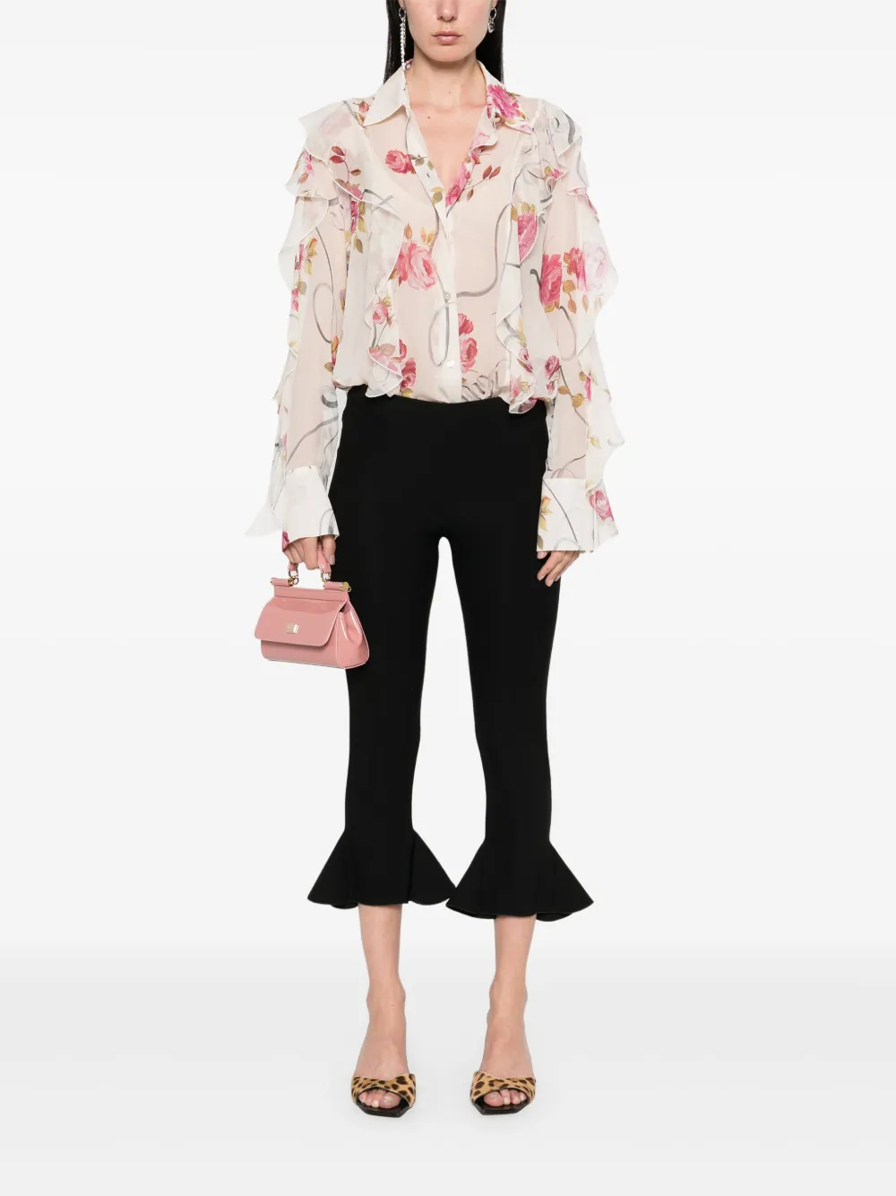 Blumarine Blouse met bloemenprint - Beige