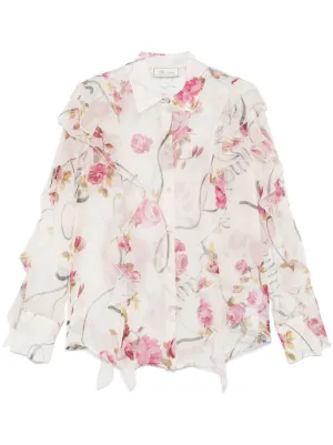 【美品】Blumarine ブルマリン ジャケット 40 フローラル ビジュー Blumarine（ブルマリン）ウィメンズ - FARFETCH