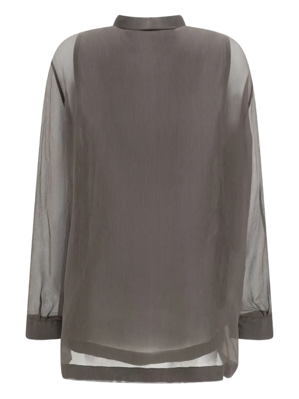 Giorgio Armani semi-sheer collared top - Groen
