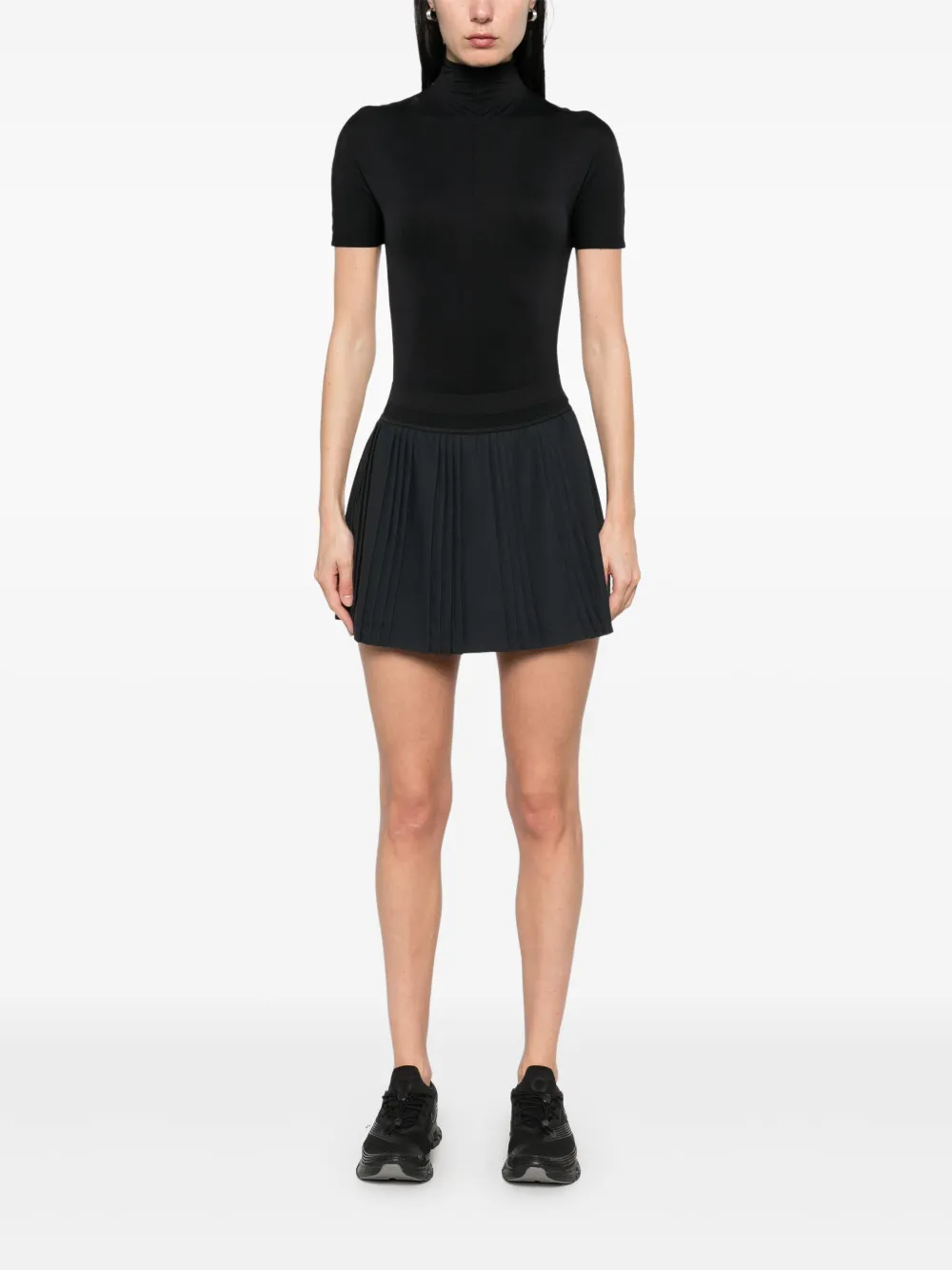 Nike Dri-FIT geplooide tennisskorts - Zwart