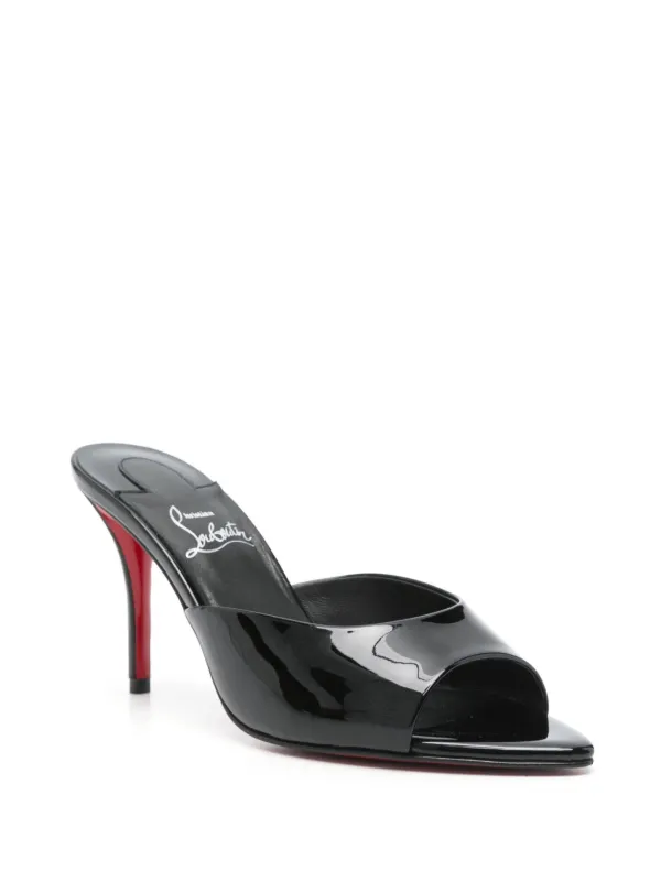 サンダル・ミュール Christian Louboutin Miss Z Mule 80 Patent Leather Sandals Miss Z - 80 mm Pumps - Patent calf leather - Black - Women