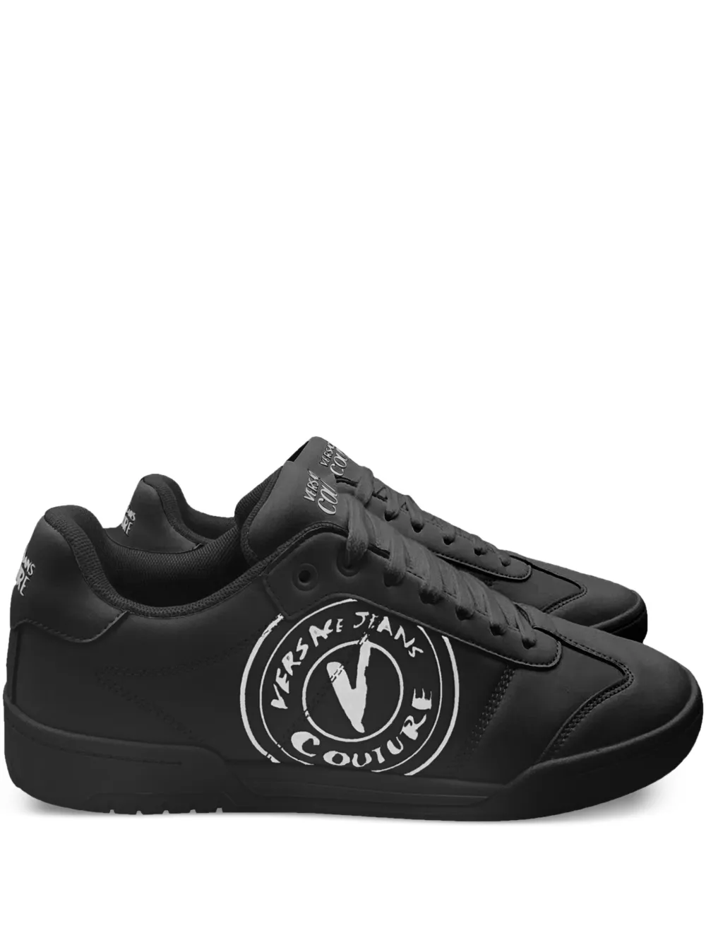 Versace Jeans Couture Sneakers met logoprint Zwart