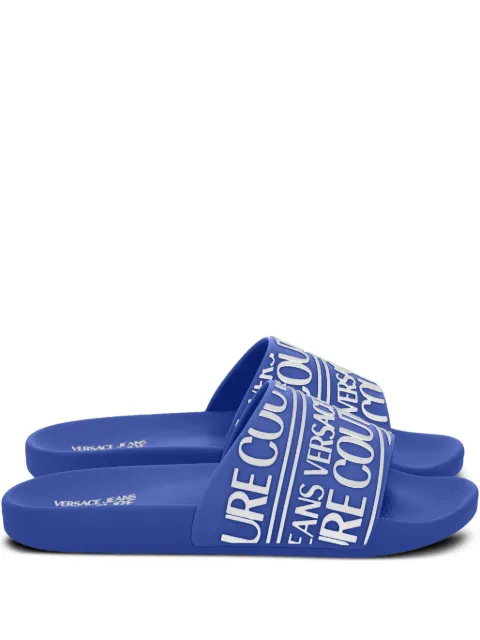 Versace Jeans Couture logo-embossed slides