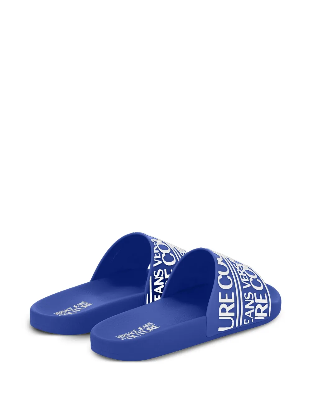 Versace Jeans Couture logo-embossed slides Blue