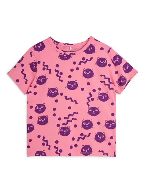 Mini Rodini Squiggly Cats-print T-shirt