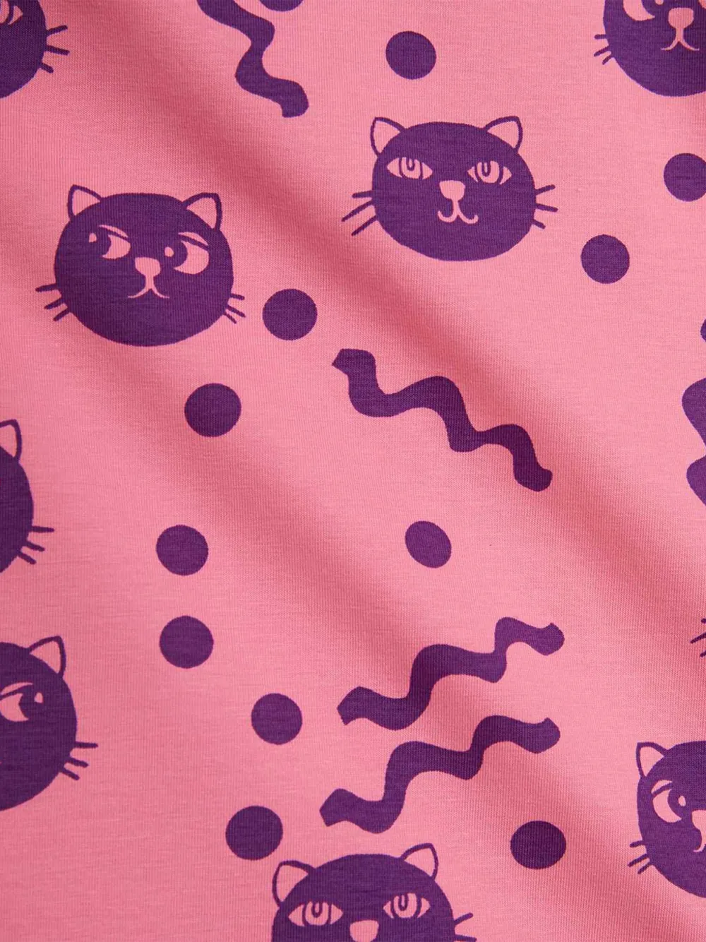 Mini Rodini T-shirt met kattenprint Roze