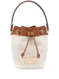 Valentino Garavani shearling bucket bag - White