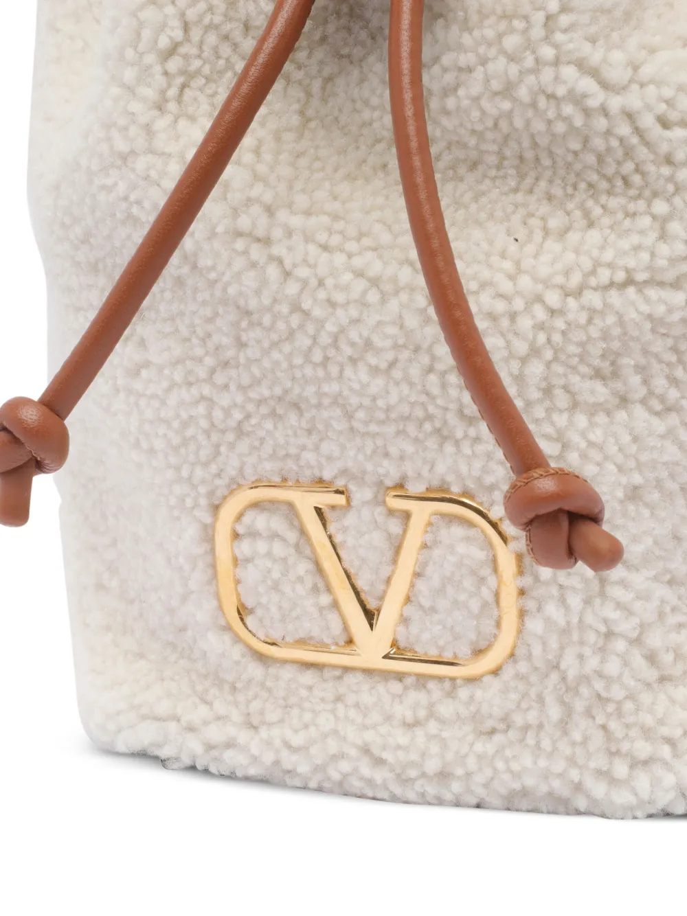 Valentino Garavani Lammy bucket-tas Wit