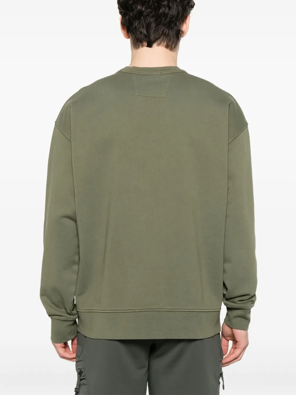 C.P. Company Sweater met geborduurd logo Groen