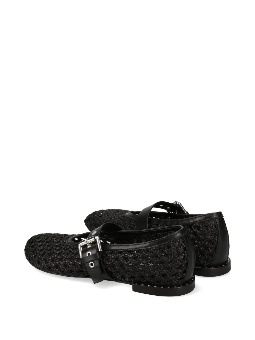 Premiata interwoven ballet flats Black