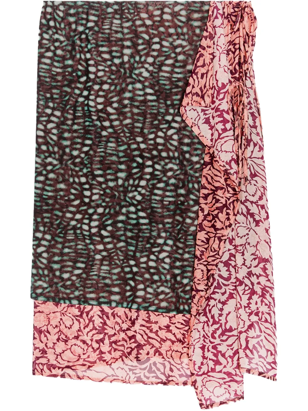 DRIES VAN NOTEN falda midi a capas | verde | Image 1