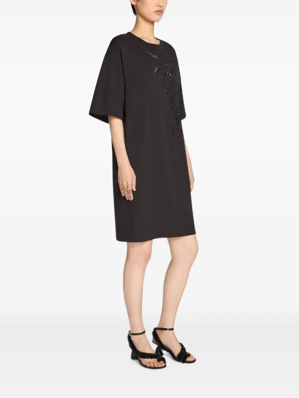 ワンピース DRIES VAN NOTEN Woman Dress Black 0110221163 1163900 DRIES VAN NOTEN - Women Sleeveless Draped Beaded Neck Dress
