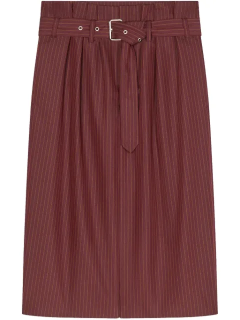 DRIES VAN NOTEN pleat-detailing midi skirt 