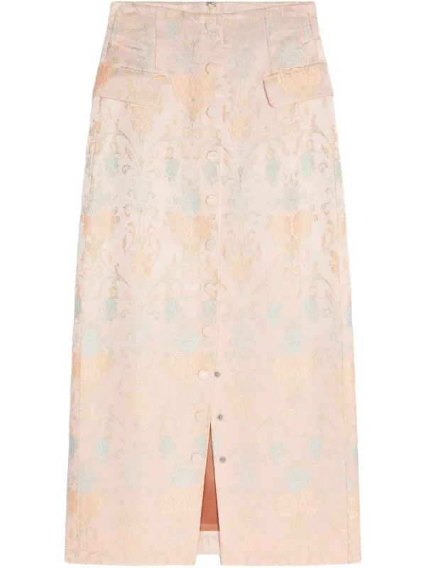 DRIES VAN NOTEN ドリス ヴァン ノッテン ジャカード スカート DRIES VAN NOTEN ジャカード スカート | ピンク | FARFETCH JP