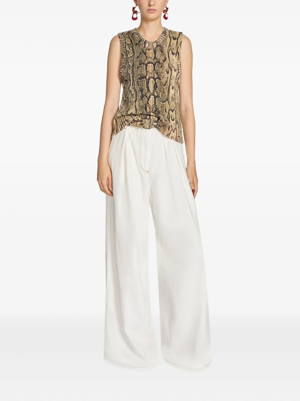 DRIES VAN NOTEN snake-print top | Vests & Tank Tops | Image 2