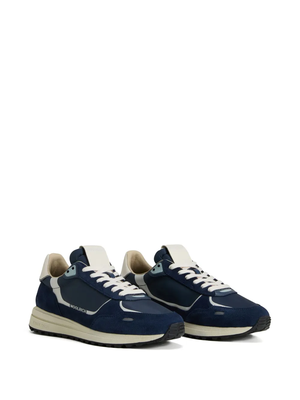 Woolrich suede-panel sneakers - Blauw