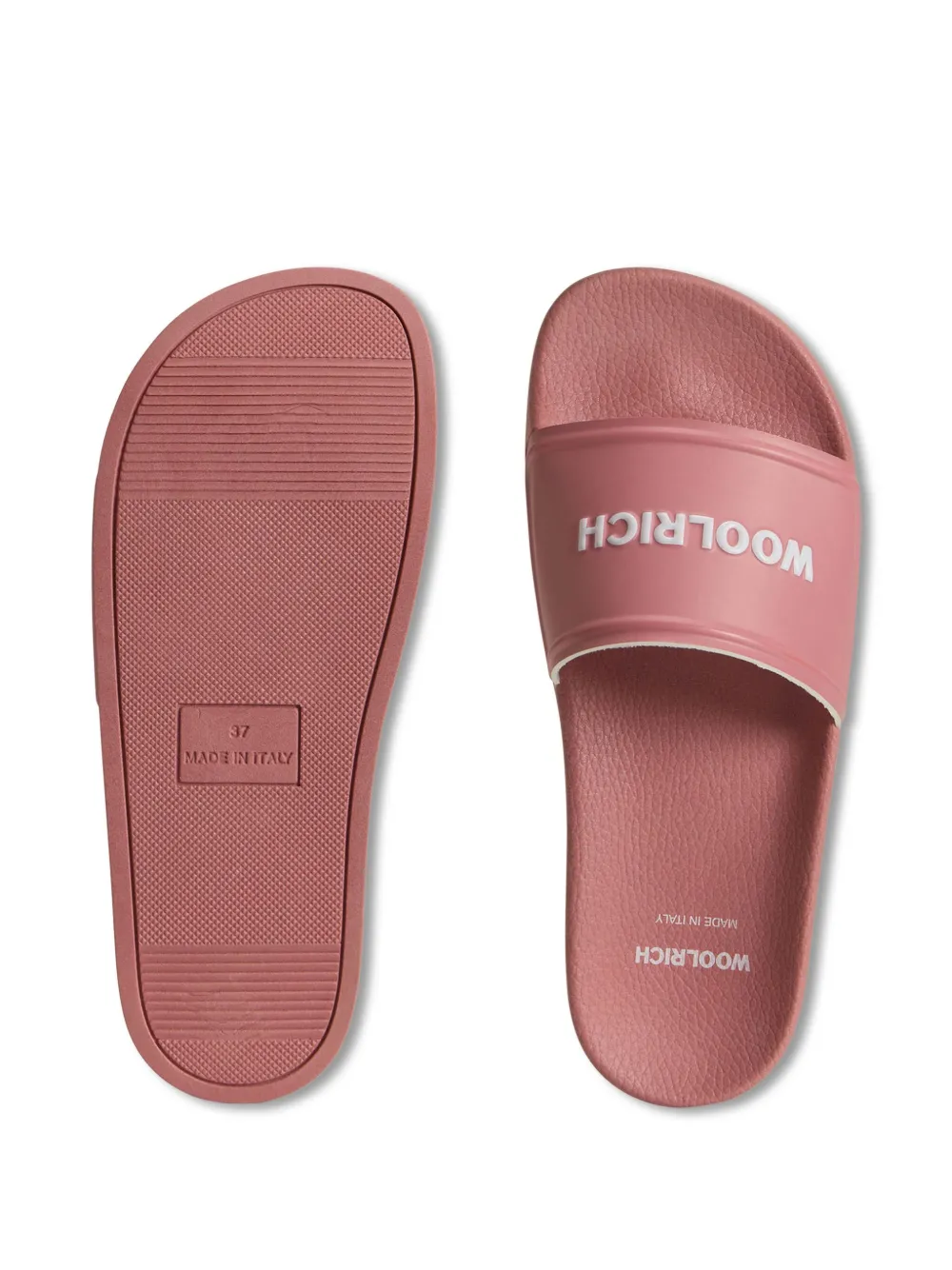Woolrich Slippers met logo-reliëf Roze