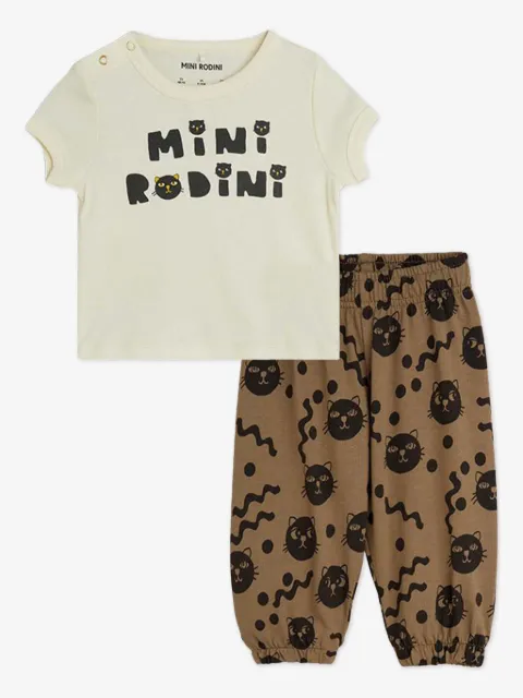 Mini Rodini cats tracksuit set