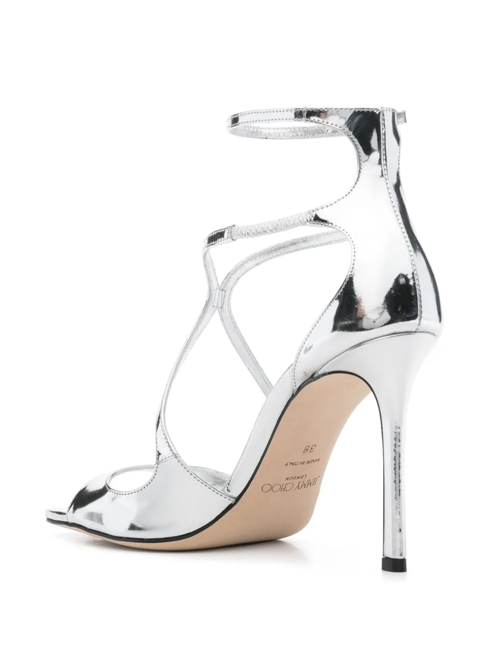 Jimmy Choo 95 mm Azia sandalen Zilver