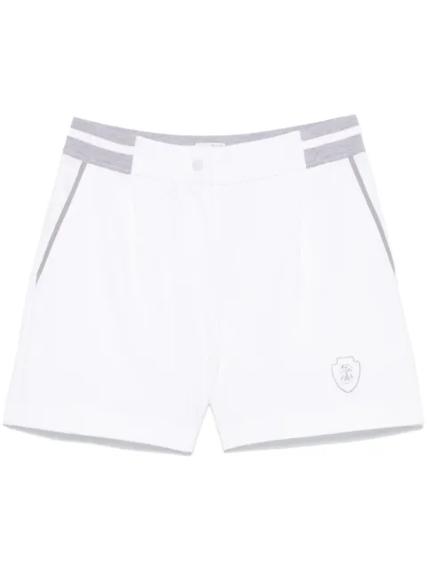 Brunello Cucinelli shorts deportivos con parche del logo