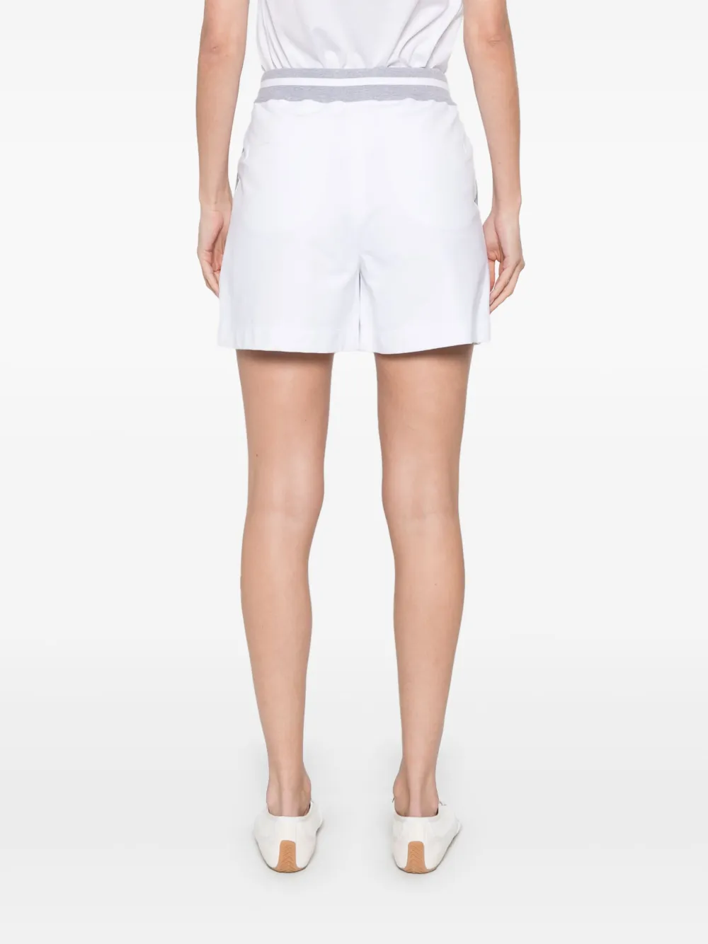 Brunello Cucinelli Trainingsshorts met logopatch Wit