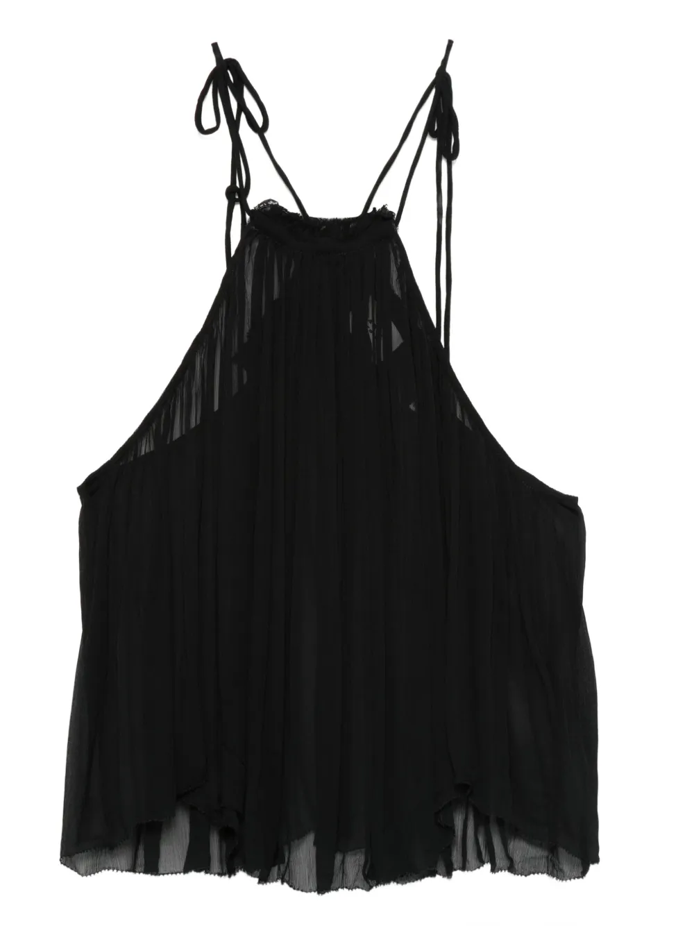 MARANT ÉTOILE Akila pleated halterneck top | Black | Image 1