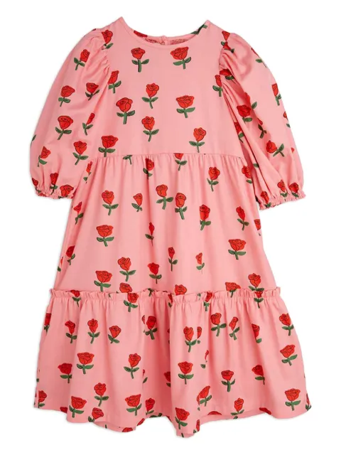 Mini Rodini rose-print dress