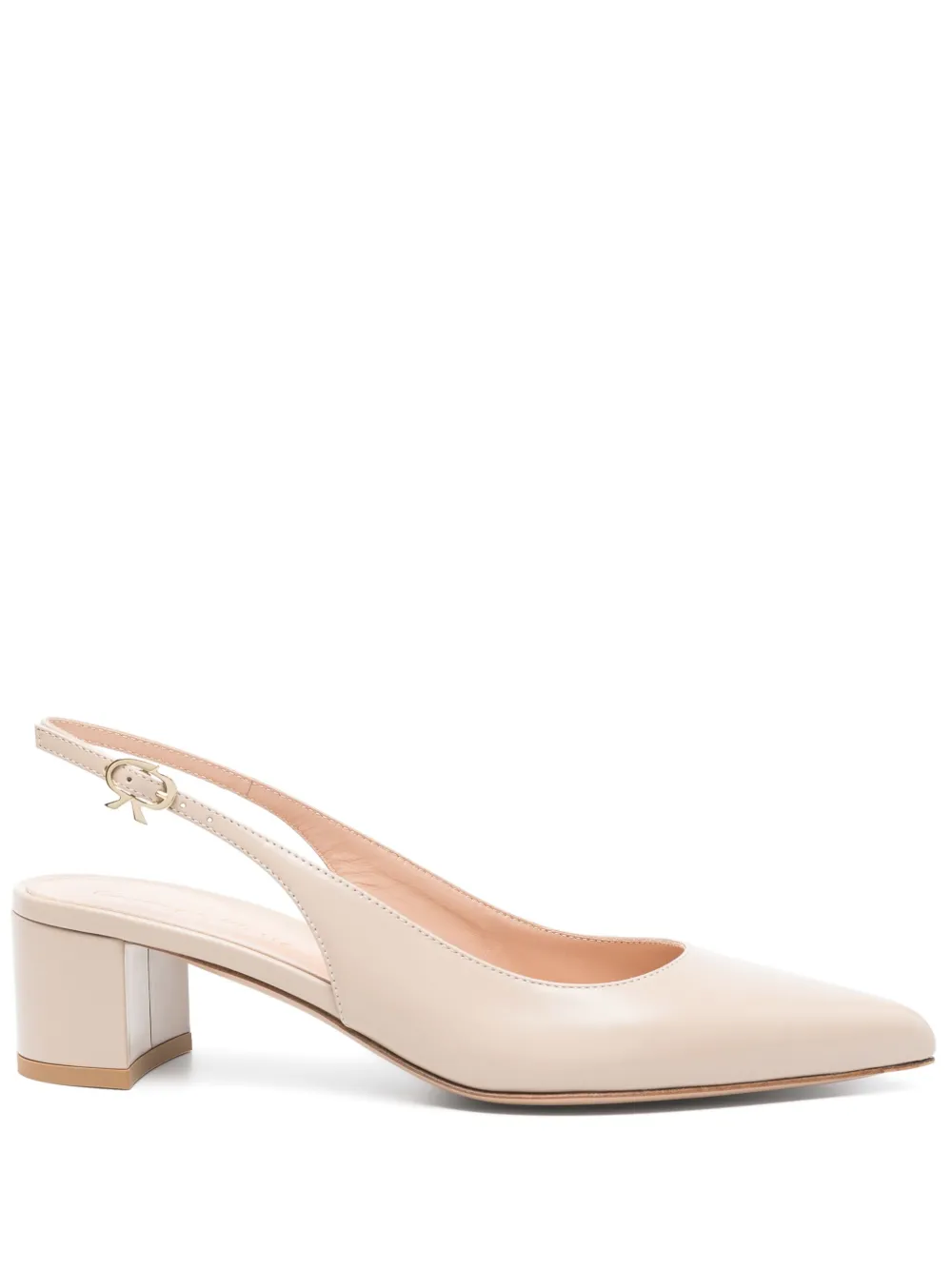 Gianvito Rossi 45 mm leren pumps Beige