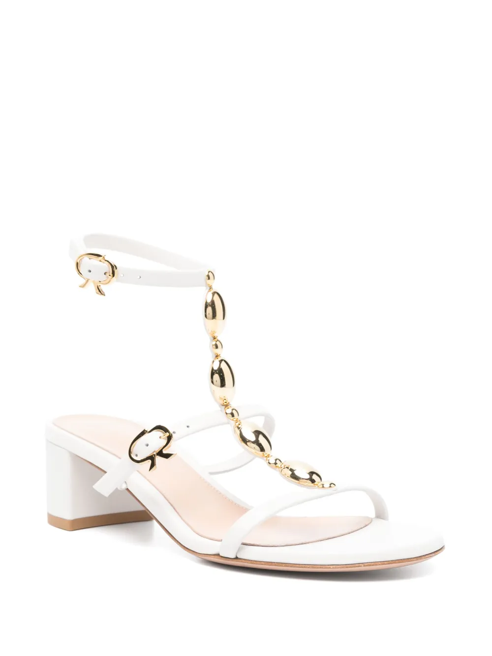 Gianvito Rossi 45 mm leren sandalen Beige