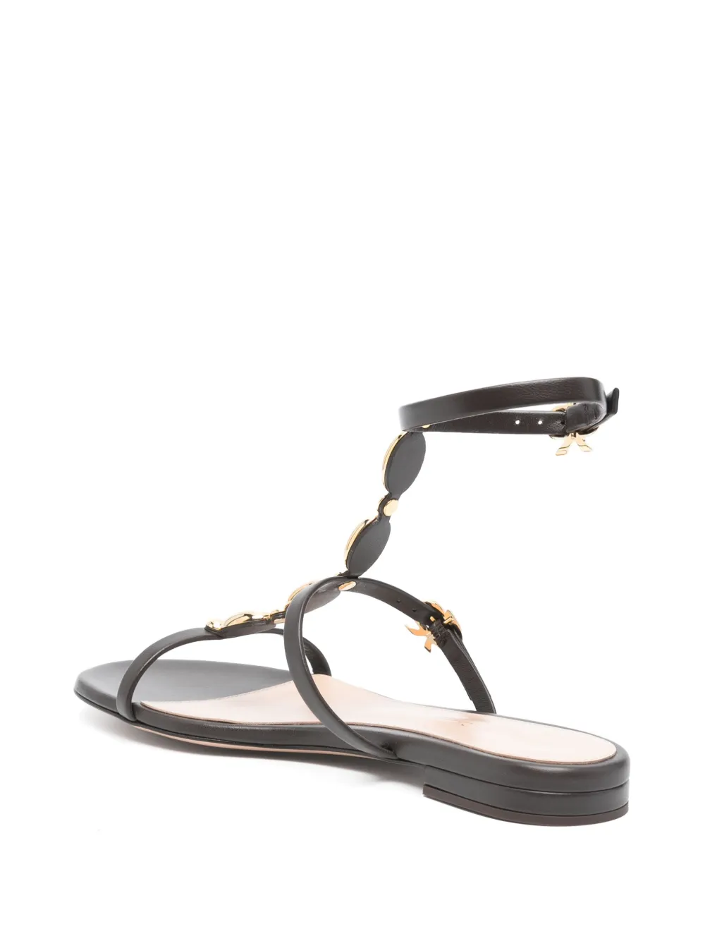 Gianvito Rossi appliqué-detail sandals Brown