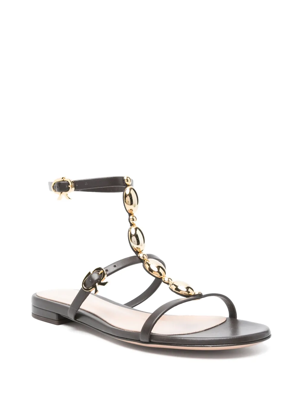 Gianvito Rossi appliqué-detail sandals Brown