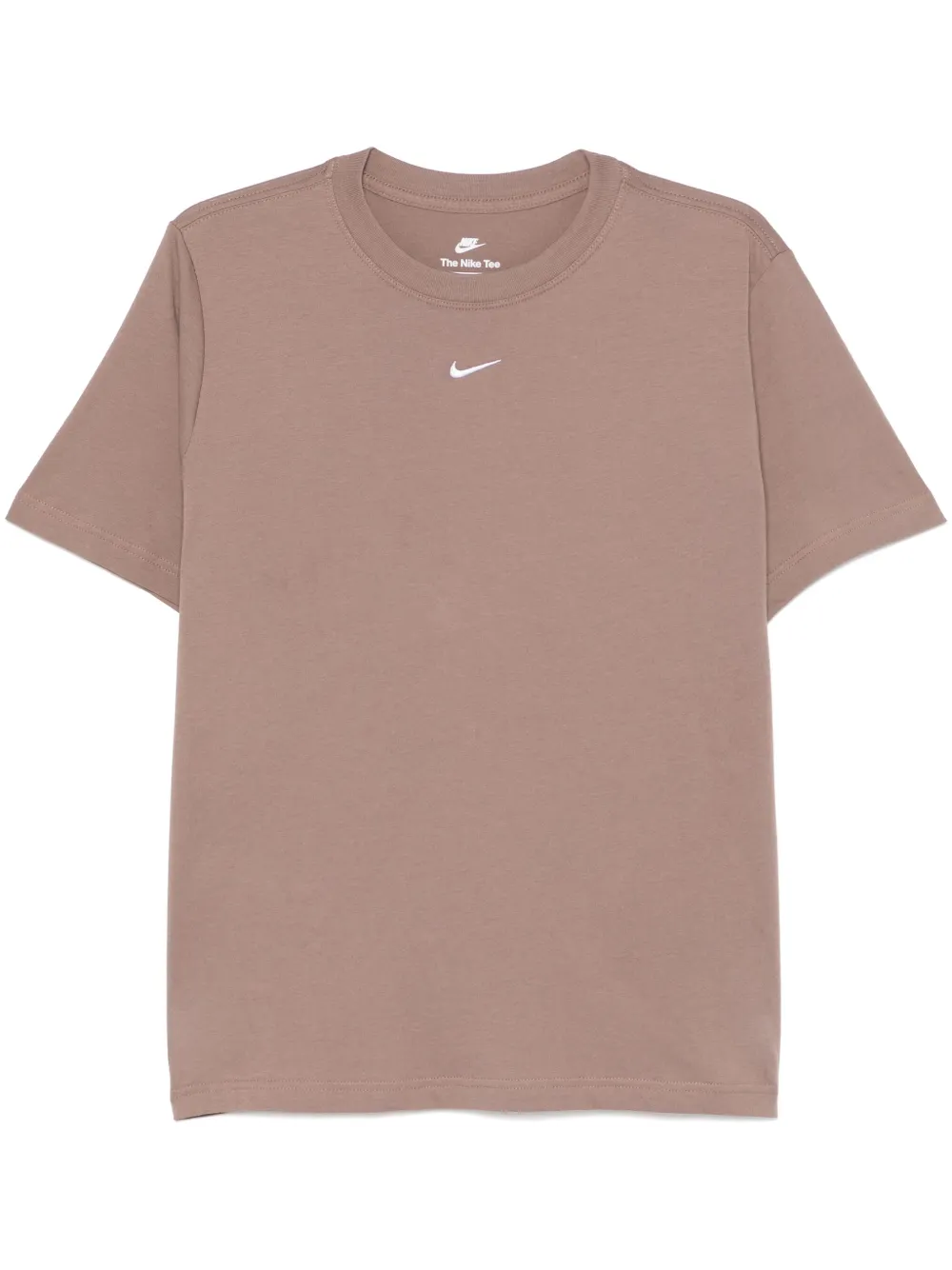 Nike T-shirt met Swoosh-logo Bruin