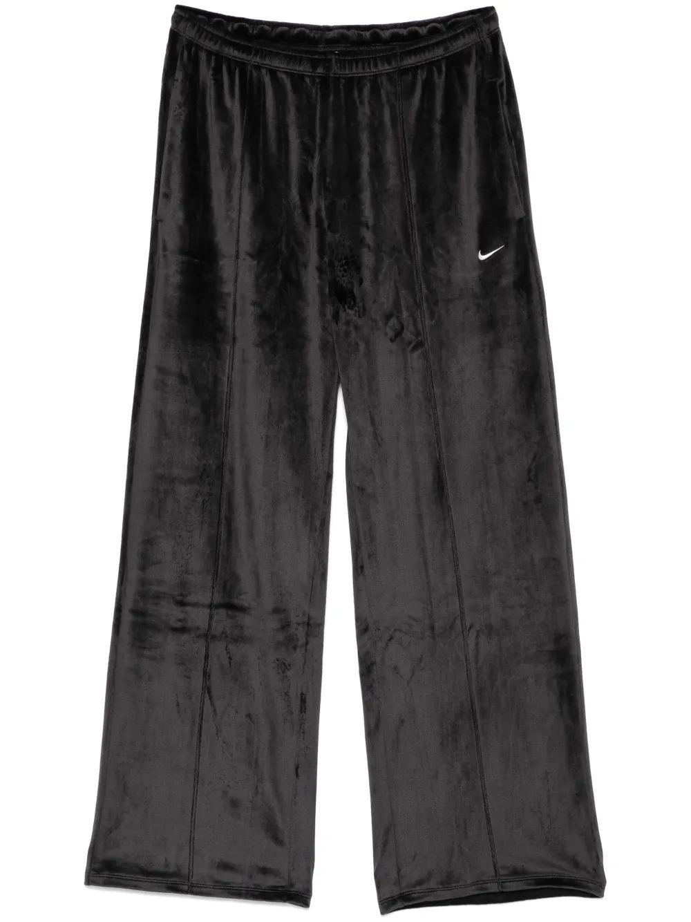 Nike mid-rise velour track pants – Black