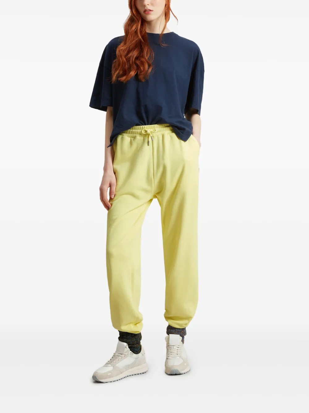 Woolrich cotton track pants - Geel