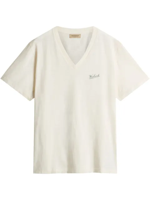 Woolrich T-Shirt mit V-Ausschnitt