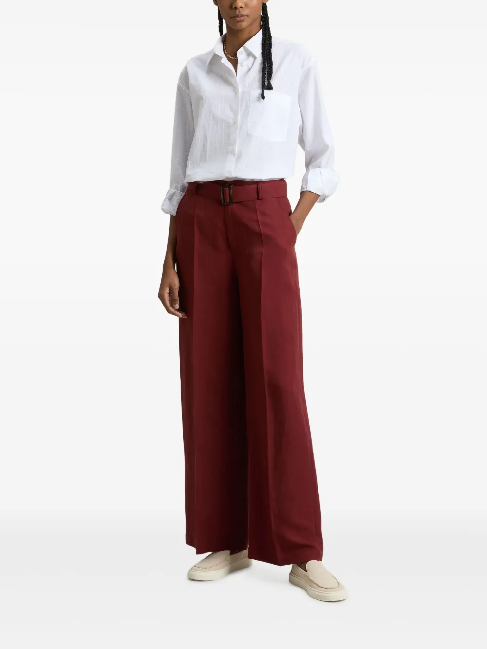 Woolrich linen trousers - Rood