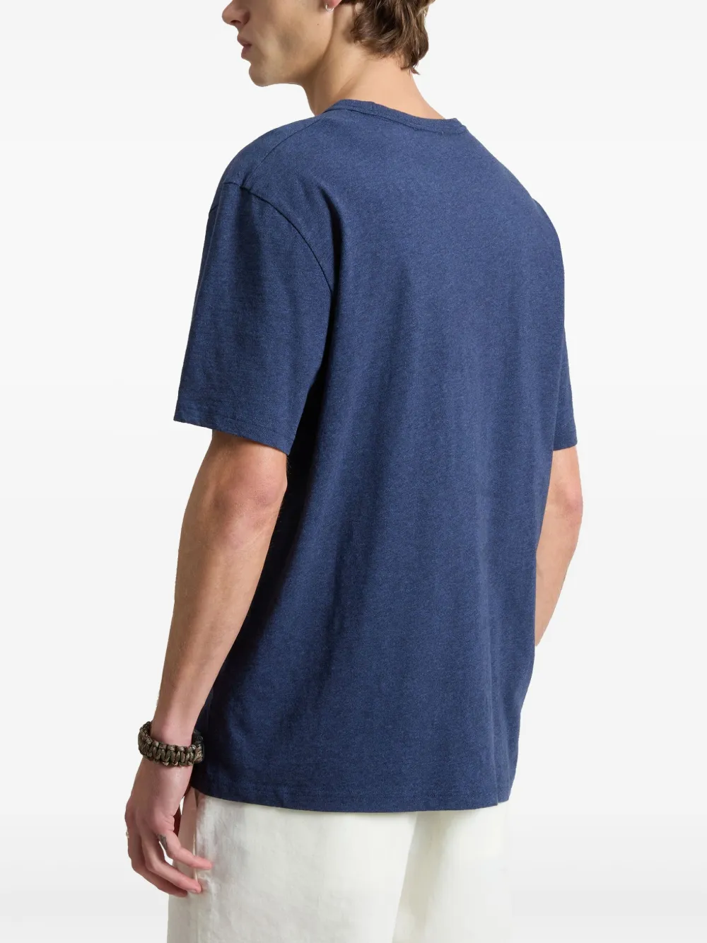 Woolrich Mouline Jersey T-shirt Blauw